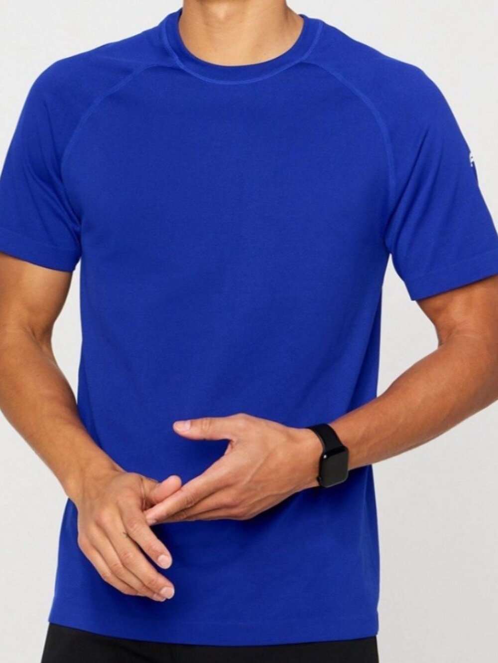 NWT Fabletics Blue Athletic Stretch Training Day Tee Shirt - Men Size XS